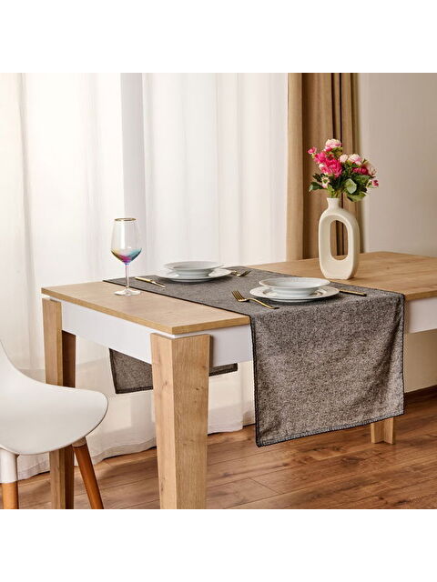 Evidea Soft Rustik Runner - Siyah - 50x150 cm - S000511570-19351