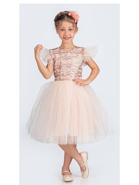 Mnk Baby & Kids Tüllü Kız Çocuk KPL Elbise MNK0526 - S000388988-24085