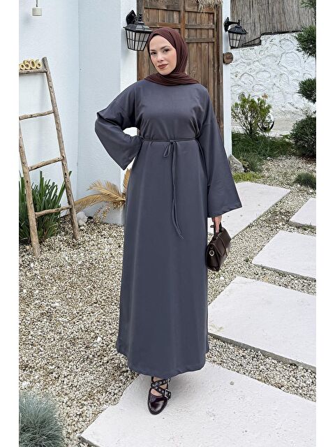 Lamelif İki İplik Elbise Antrasit - S000517797-29666