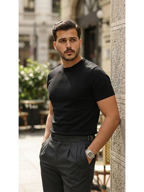 Jane's Erkek Basic Bisiklet Yaka Kısa Kollu Triko Tişört