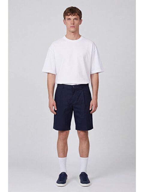 Sabri Özel Koyu Lacivert Alonzo Erkek Şort