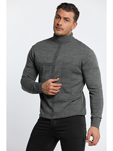 Mishar İtalia Erkek Desenli Triko Kazak - S000300723-29351