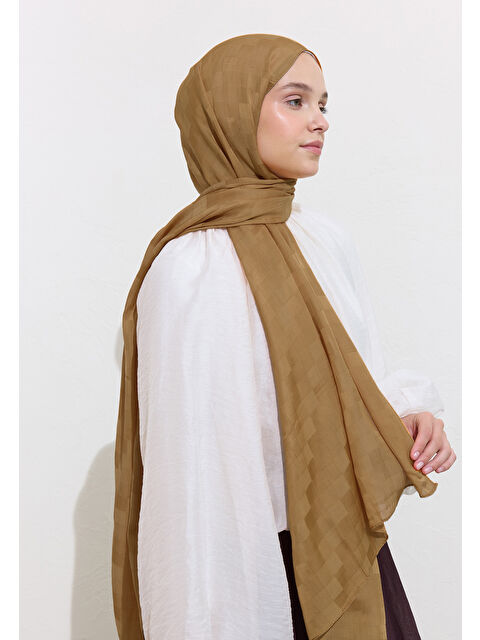 Fresh Scarfs Nori İpeksi Jakar Şal Sahra - S000417174-17365