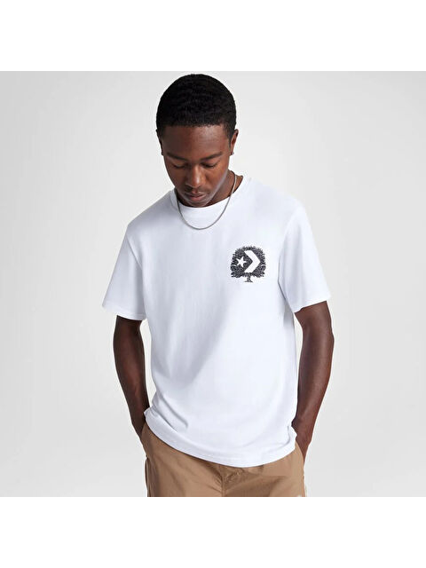 Converse Tree Erkek Beyaz Yuvarlak Yaka Tişört - S000524844-20063