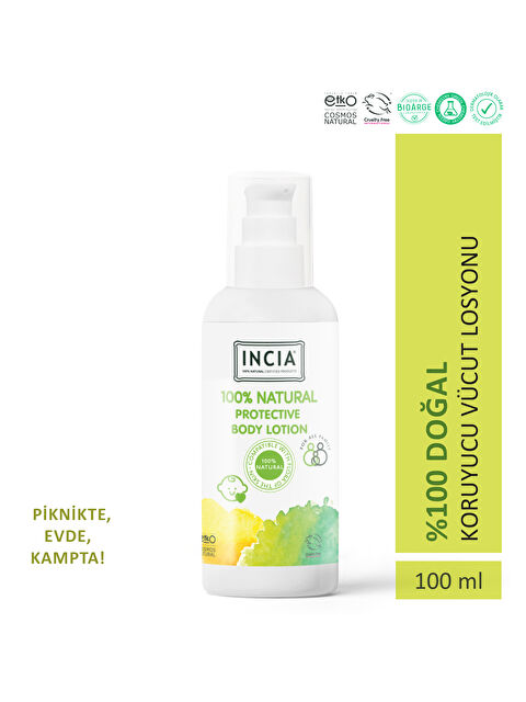 INCIA %100 Doğal Koruyucu Vücut Losyonu Sprey Yenidoğan Bebek Çocuk İçin Limon Okaliptus Vegan 100 ml - S000364594-10231