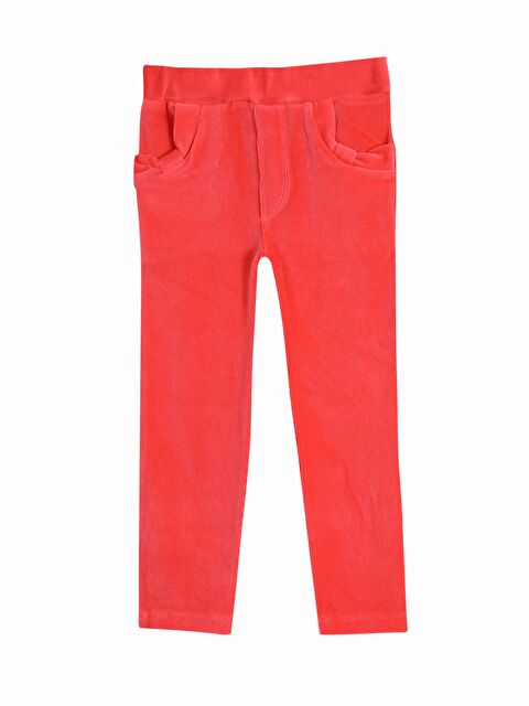 Luggi Baby Beli Lastikli Kız Bebek Kadife Pantolon - S000119160-20048