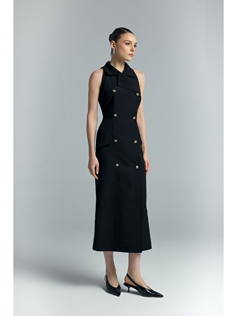 SATEEN Jessi Elbise - Siyah