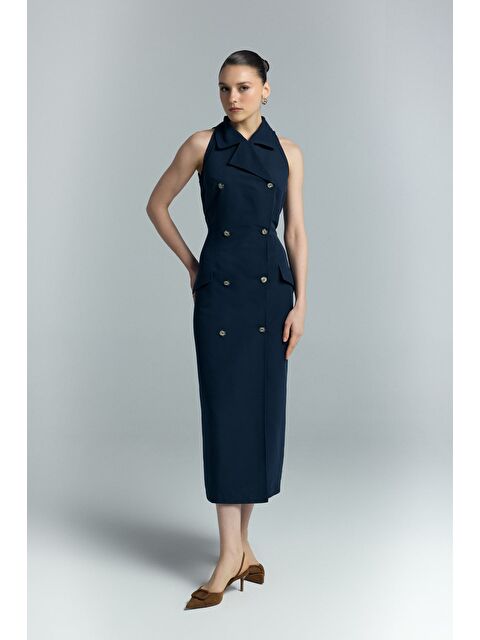 SATEEN Jessi Elbise - Lacivert