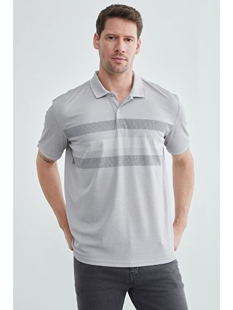 Fullamoda Şeritli Düğmeli Polo Yaka Tişört - S000514147-20600