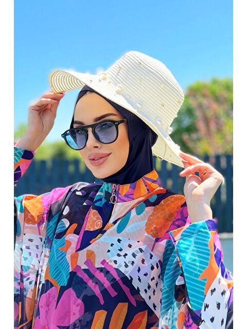 Remsa Mayo İncili Hasır Şapka Ekru RŞ-62 - S000121913-19965