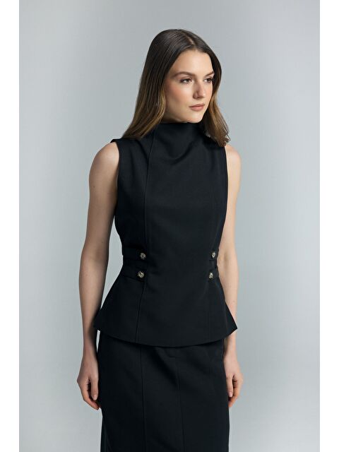 SATEEN Jessi Bluz - Siyah