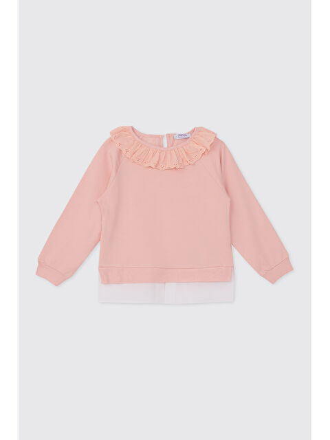 Panço Kız Çocuk Pudra Sweatshirt - S000514493-7152