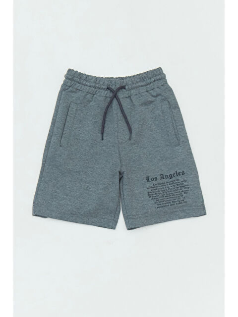Fullamoda Beli Lastikli Los Angeles Yazı Baskılı Erkek Çocuk Şort - S000381046-29666