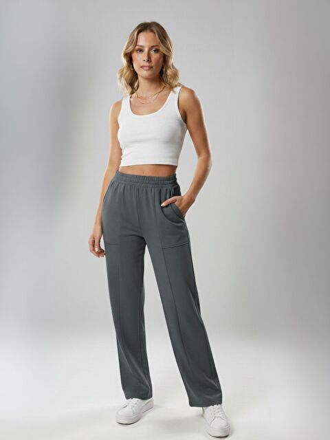 Trendseninle Füme Premium Modal Kumaş Regular Eşofman Altı - S000503787-33408