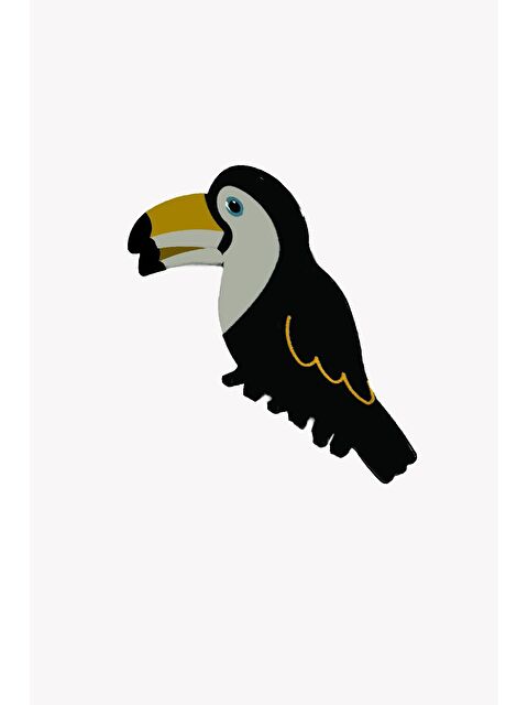 New Obsessions Mini Tukan Kuşu lüks Asetat Mandal Saç Tokası - S000167335-37424