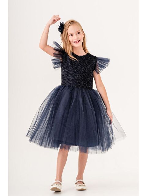 Mnk Baby & Kids Tüllü Kız Çocuk KPL Elbise MNK0526 - S000388988-29672