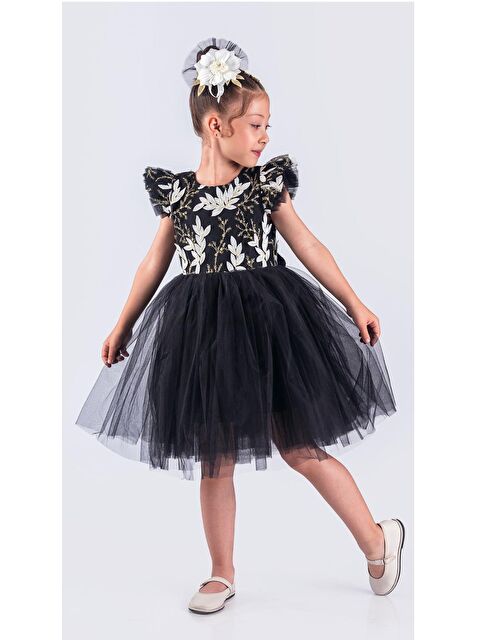 Mnk Baby & Kids Kız Çocuk Nakışlı Tütü Etek Elbise MNK0578 - S000388989-37424