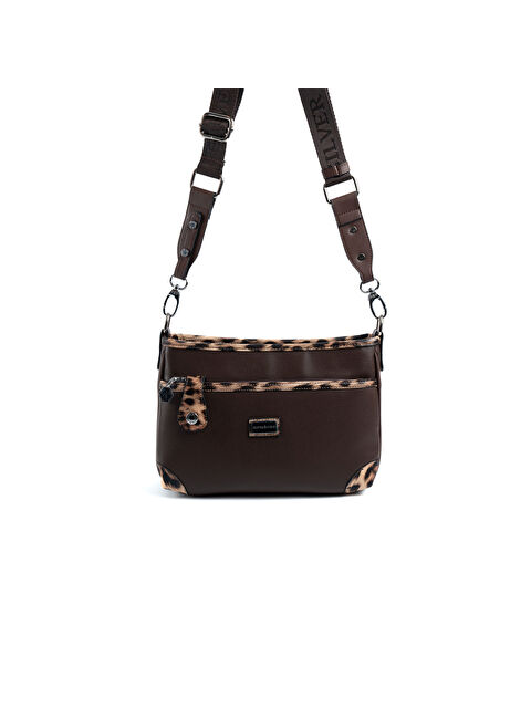 Silver Polo Kadın Çapraz Çanta 1160-47941 SILVER POLO ÇAPRAZ BAYAN ÇANTASI M105 KAHVE-MAT LEOPAR TAB - S000507740-19413