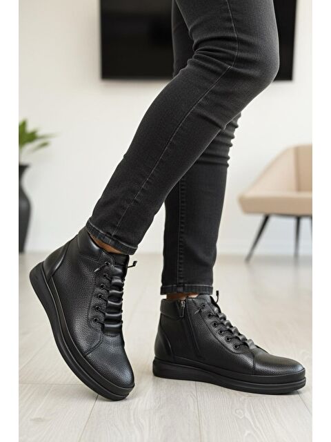 Oksit Jame Bağcık Detaylı Soğuk Geçirmez İçi Polarlı Erkek Postal - S000453283-19351