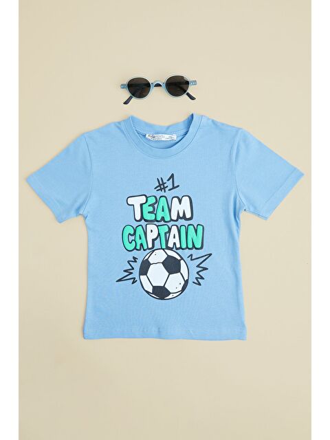 Fullamoda Team Captaın Yazı Baskılı Erkek Çocuk Tişört