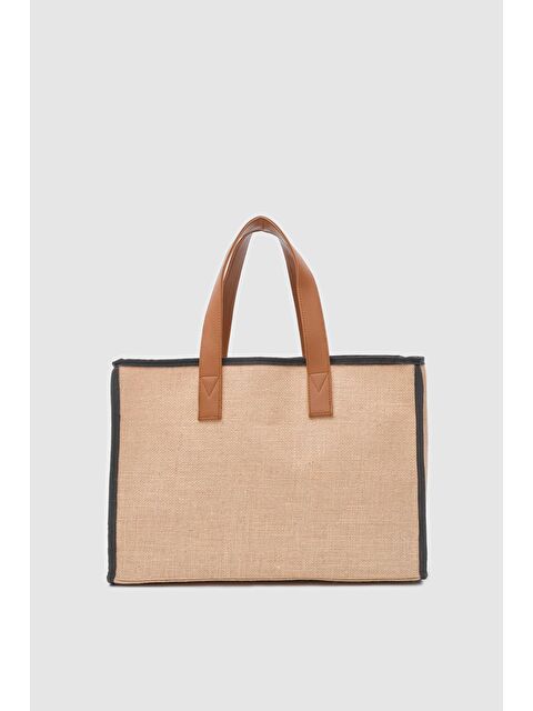 Shulebags Arc X Large Hasır Tote Bag Kahverengi - S000423590-19966