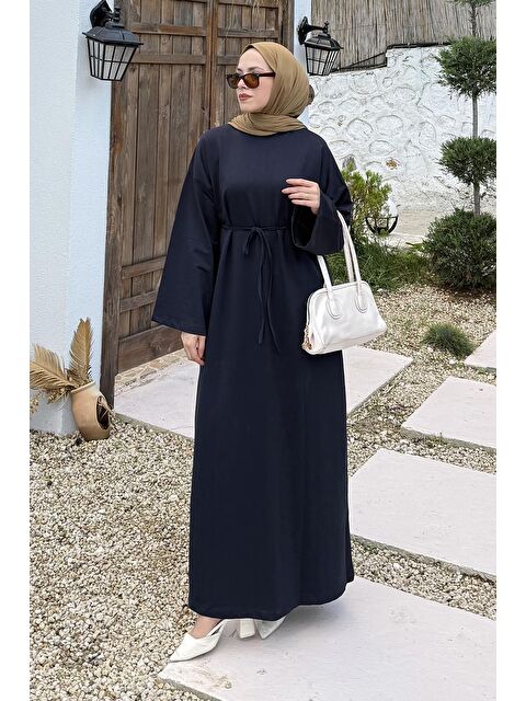 Lamelif İki İplik Elbise Lacivert - S000517797-21164