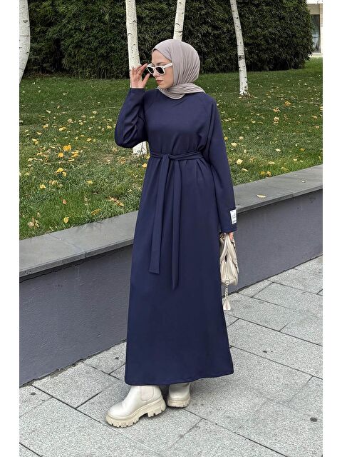 Lamelif Arma Detaylı Elbise Lacivert - S000517793-21164