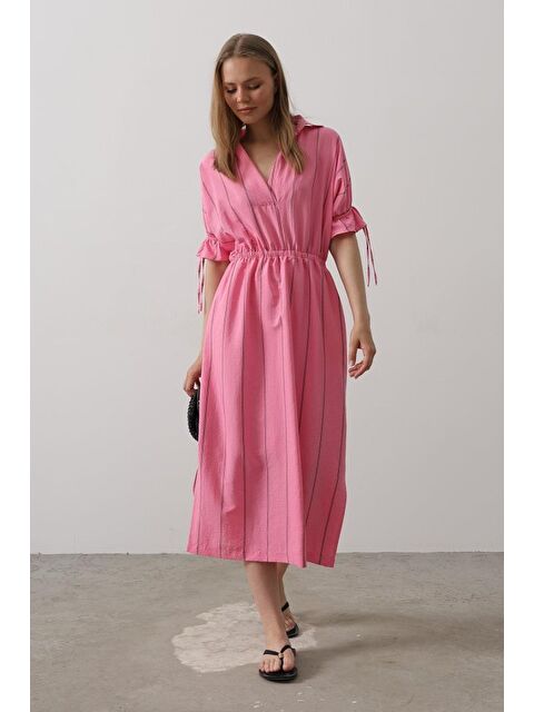 Jane's Beli Lastikli Elbise - Pembe - S000527860-20024