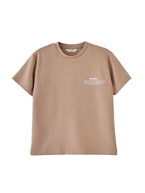Katia And Bony Erkek Çocuk Bej Renkli Fluffy Baskılı Tişört - S000332031-19928