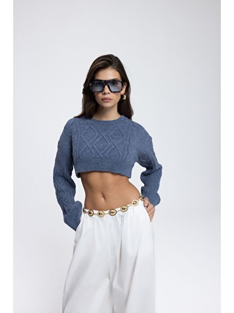 Mai Collection Mohan Indigo Crop Kazak - S000511576-23093