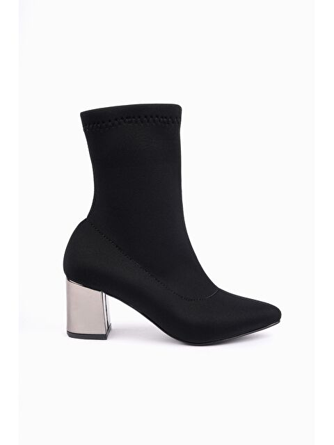 Muggo GRANDE Sivri Burun Kalın Topuklu Kadın Streç Bot - S000453254-2530