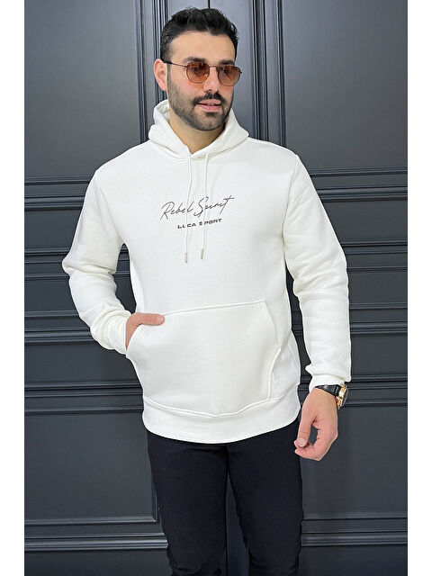 Mishar İtalia Üç İplik Şardonlu Kanguru Cepli  Erkek Hoodie - S000324298-20063