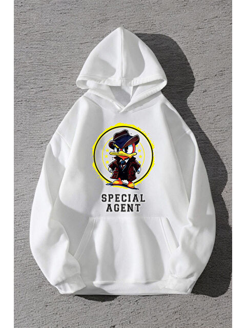 uyguntarz Special Agent Baskılı Oversize Sweatshirt - S000266259-20063