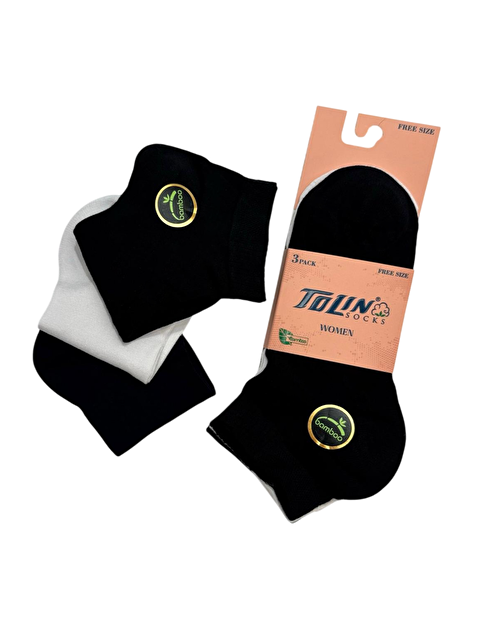 Tolin Kadın 3 lü Bambu Patik Çorap Seti 20538 - S000413265-39
