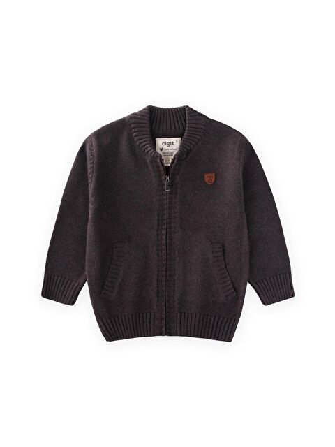 CİGİT Triko Cepli Hırka 2-11 Yaş Kahve - S000486550-19413