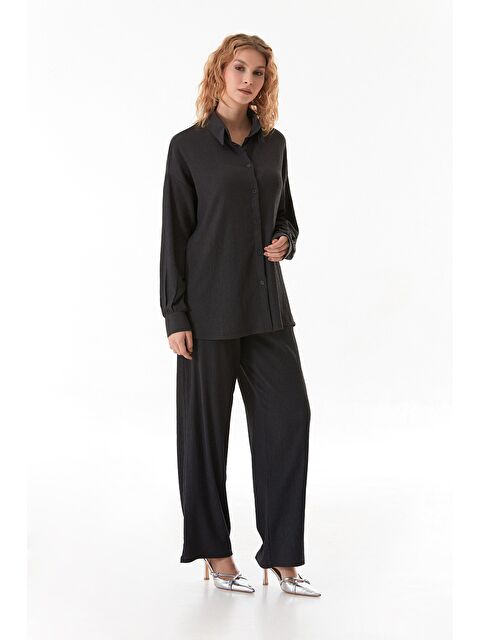 Fullamoda Fullamodest Gömlek Yaka Bürümcük Kumaş İ̇Kili Takım - S000147433-29666