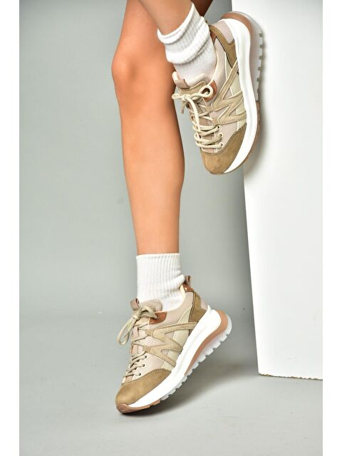 Fox Shoes S9731130 Vizon Kadın Sneakers - S000152342-26429