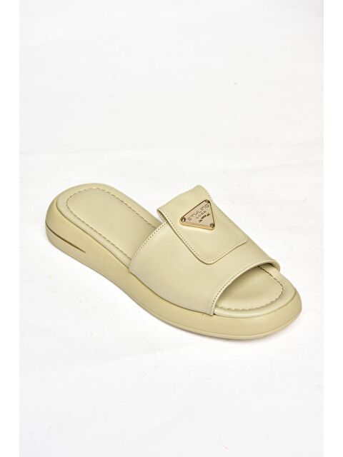 Fox Shoes S5181064 Bej Kadın Terlik - S000152347-19928