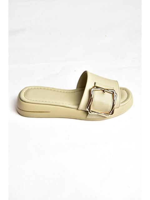Fox Shoes S5181063 Bej Kadın Terlik - S000152348-19928