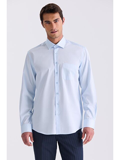 JAKAMEN Mavi Classic Fit %100 Pamuk Gömlek - S000495865-17234