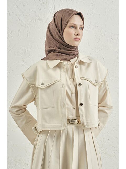 ARMİNE Elegance İpek Pamuk Dama Eşarp 11 - S000500578-29705