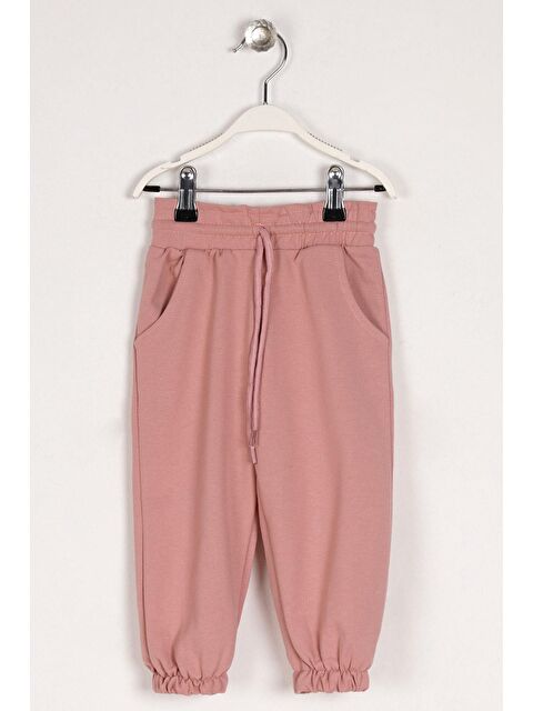 Zepkids Lastik Paçalı Gül Kurusu Renk Kız Çocuk Eşofman Tek Alt - S000356596-20028