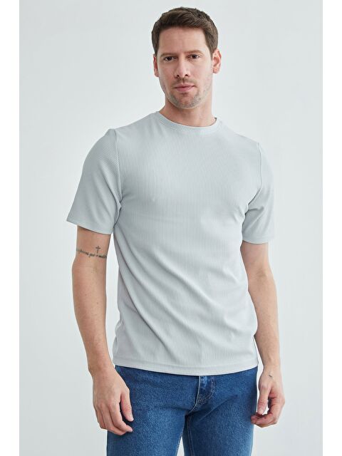 Fullamoda Fitilli Bisiklet Yaka Tişört - S000513935-20600