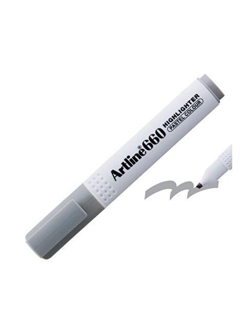 Artline 660 Kesik Uçlu Kalıcı Pigment Bazlı Gri Fosforlu Kalem - S000163100-20600