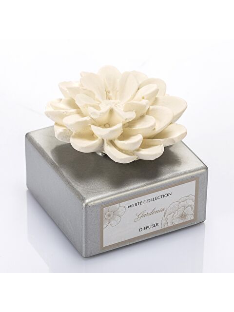 Missi 50 ml Gümüş Şişe Papatya Seramik Taşlı Gardenya Oda Kokusu - S000119166-18105