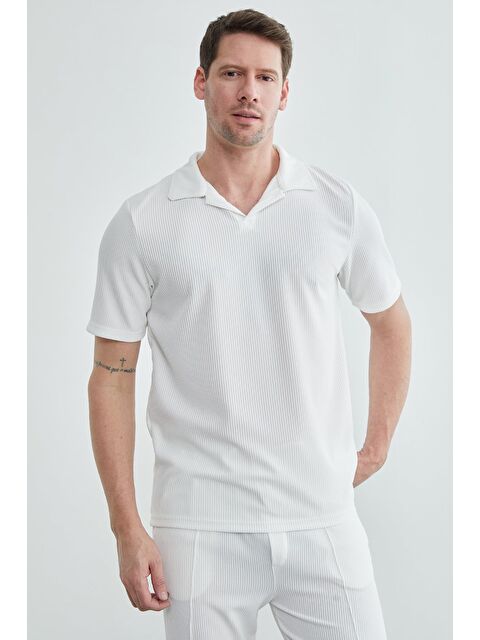 Fullamoda Fitilli Polo Yaka Tişört - S000513936-20063