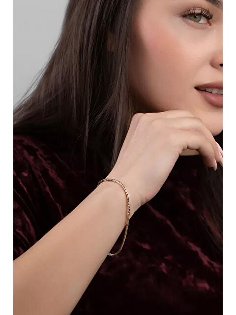 New Obsessions Paslanmaz çelik Gold Yılan Zincir Bileklik - S000467606-20076