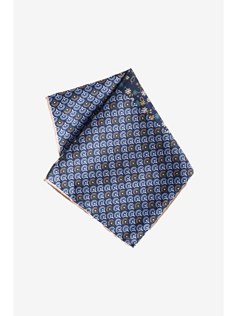 AC&Co / Altınyıldız Classics Erkek Lacivert-Bej Mendil - S000453237-6417