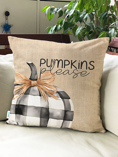 Evmila Sonbar Desenli Baskılı 3'lü Kırlent Kılıf Seti - S000446783-23173