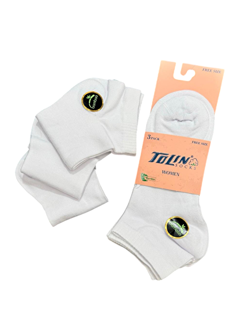 Tolin Kadın 3 lü Bambu Patik Çorap Seti 20538 - S000413265-20063